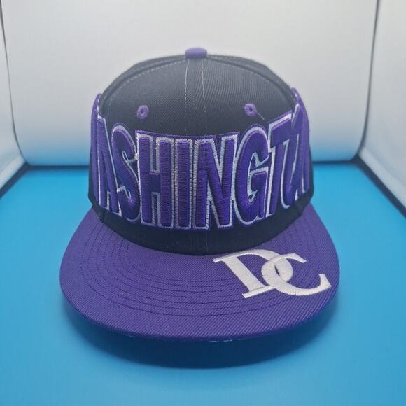 Washington DC City Hunter Snapback Hat Adjustable Purple & Black - Picture 1 of 7
